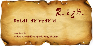 Reidl Árpád névjegykártya