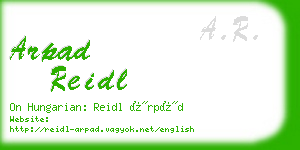 arpad reidl business card